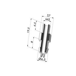 Inserto Desmontable Macho M5