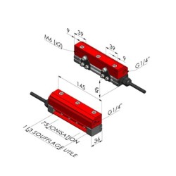Cuchilla de aire ionizante Serie RA ION 75 - L 145 mm