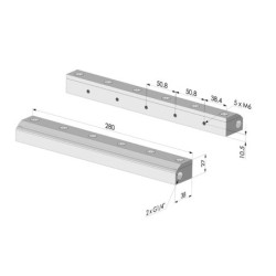 Cortina de aire de flujo Simple Serie RA-2 ACI - L 280 mm