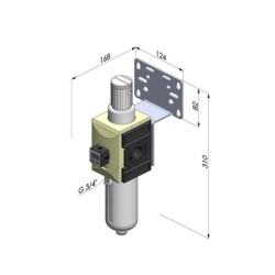 Grupo de tratamiento de aire 14000 l/min - F 5 µm