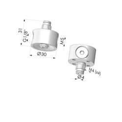Ventosa a efecto Bernoulli - Ø 30 mm