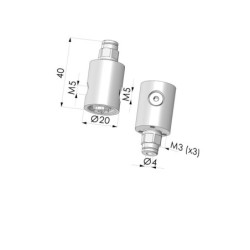 Ventosa a efecto Bernoulli - Ø 20 mm