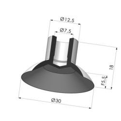 Ventosa manual serie VM Ø 30 mm