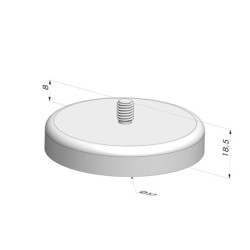 Cabezal magnético de 57 mm