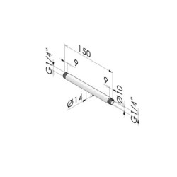 Extensión de pistola de aire SF -- G -- en aluminio