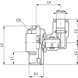 Régulateur de débit sortie Banjo - Taraudage conique