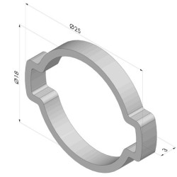 Abrazaderas de dos orejas para ventosas oblongas serie 4VS 45 y 4VS 75