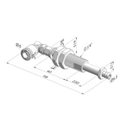 Conjutos de Resorte Serie  ER M5 - Z 20MM - Anti-rotación  con cánula  - Racor de vacío en codo