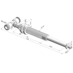 Conjutos de Resorte Serie  ER M5 - Z 50MM - Anti-rotación  con cánula  - Racor de vacío en T