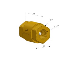 Válvula antirretorno Série VRV - Øvacio 3/8G