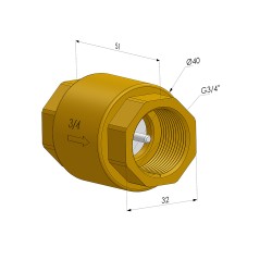 Válvula antirretorno Série VRV - Øvacio 3/4G