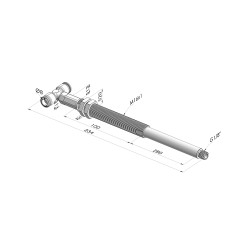 Conjutos de Resorte Serie  ER M18 - Z 80MM - Anti-rotación  - Racor de vacío en T