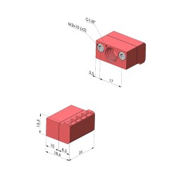 Boquilla de soplado de chorro plano de 90° serie BJP - G1/8“