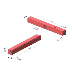 Boquilla de soplado de chorro plano serie BJP - 3/8G