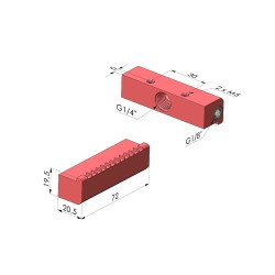 Boquilla de soplado de chorro plano serie BJP - 1/4G