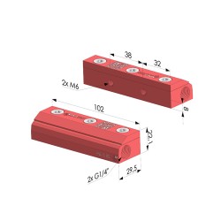 Cortinna de aire de flujo simple Slim, serie RA-3 80