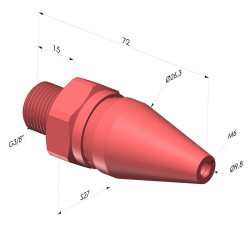 Boquilla de chorro redondo Serie BS - G3/8"