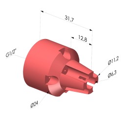Boquilla de chorro redondo Serie BS - G1/2"