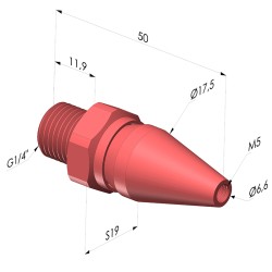 Boquilla de chorro redondo Serie BS-G1/4"