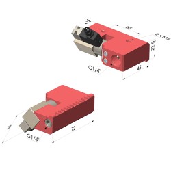 Boquilla de soplado de chorro plano serie Serie BJP 90 EV - 1/4G