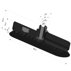 Ventosa Oval Serie 4OF 85x23mm M18