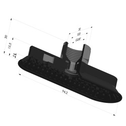 Ventosa Oval Serie 4OF 94x32mm F38