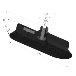 Ventosa Oval Serie 4OF 115x43mm M14