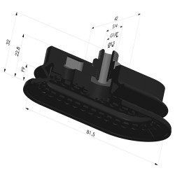 Ventosa Oval 1.5 Fuelles Serie 4R 81.5x41.7 mm