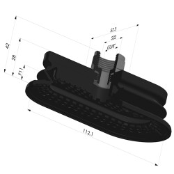 Ventosa Oval 1.5 Fuelles Serie 4R 112x57.3 mm
