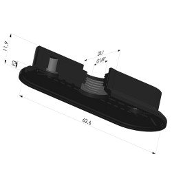 Ventosa Oblonga Serie 4RP 63x23MM