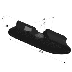 Ventosa Oval Serie 4RP 83x40MM