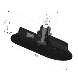 Ventosa Oval Serie 4RP 83x40MM