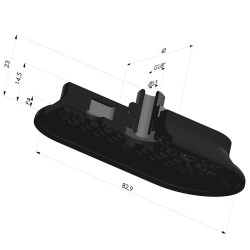 Ventosa Oval Serie 4RP 83x40MM