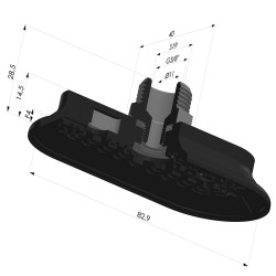 Ventosa Oval Serie 4RP 83x40MM