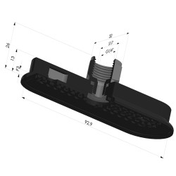 Ventosa Oval Serie 4RP 93x32MM