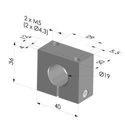 Brida de fijación para Venturi Serie VCR