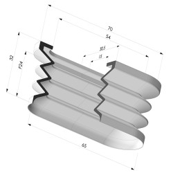 Ventosa Oval Serie 4PA 65X30.5MM