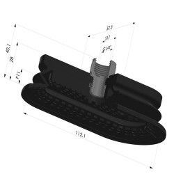 Ventosa Oval 1.5 Fuelles Serie 4R 112x57.3 mm