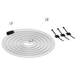 Tubo para Vortex de 13 x 17 mm