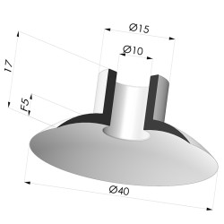 Ventosa  plana  Serie 5 Ø 39MM - Ventosa  mas fexible