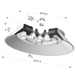 Ventosa Plana Serie PFG Ø 151.5 mm