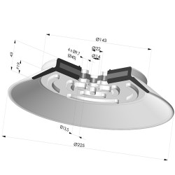 Ventosa Plana Serie PFG Ø 225 mm