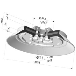 Ventosa plana serie PFTF Ø 198 mm