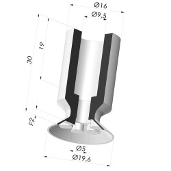 Ventosa Plana Serie VCP Ø 19.6 mm