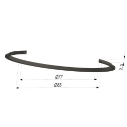 Anillo por MEM 83x77x2.5 - Øext 83MM
