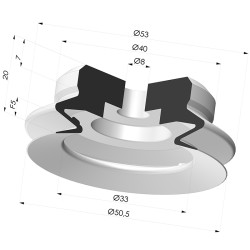 Ventosa 1.5 Fuelles Serie PJG Ø 50.5 mm
