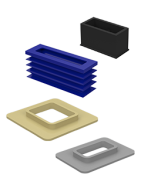 Ventosas rectangulares