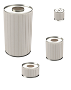 Cartuchos depósito de aluminio