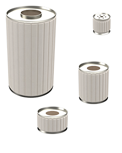 Cartuchos depósito de aluminio
