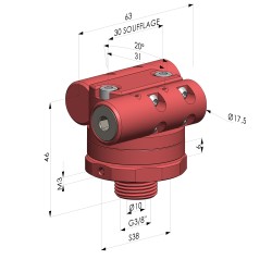 Boquilla de soplado Rotativa G3/8" Serie BSR